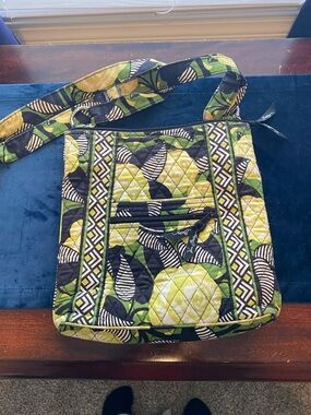 Vera Bradley Hipster crossbody bag in the retired "La Neon Rose" pattern.